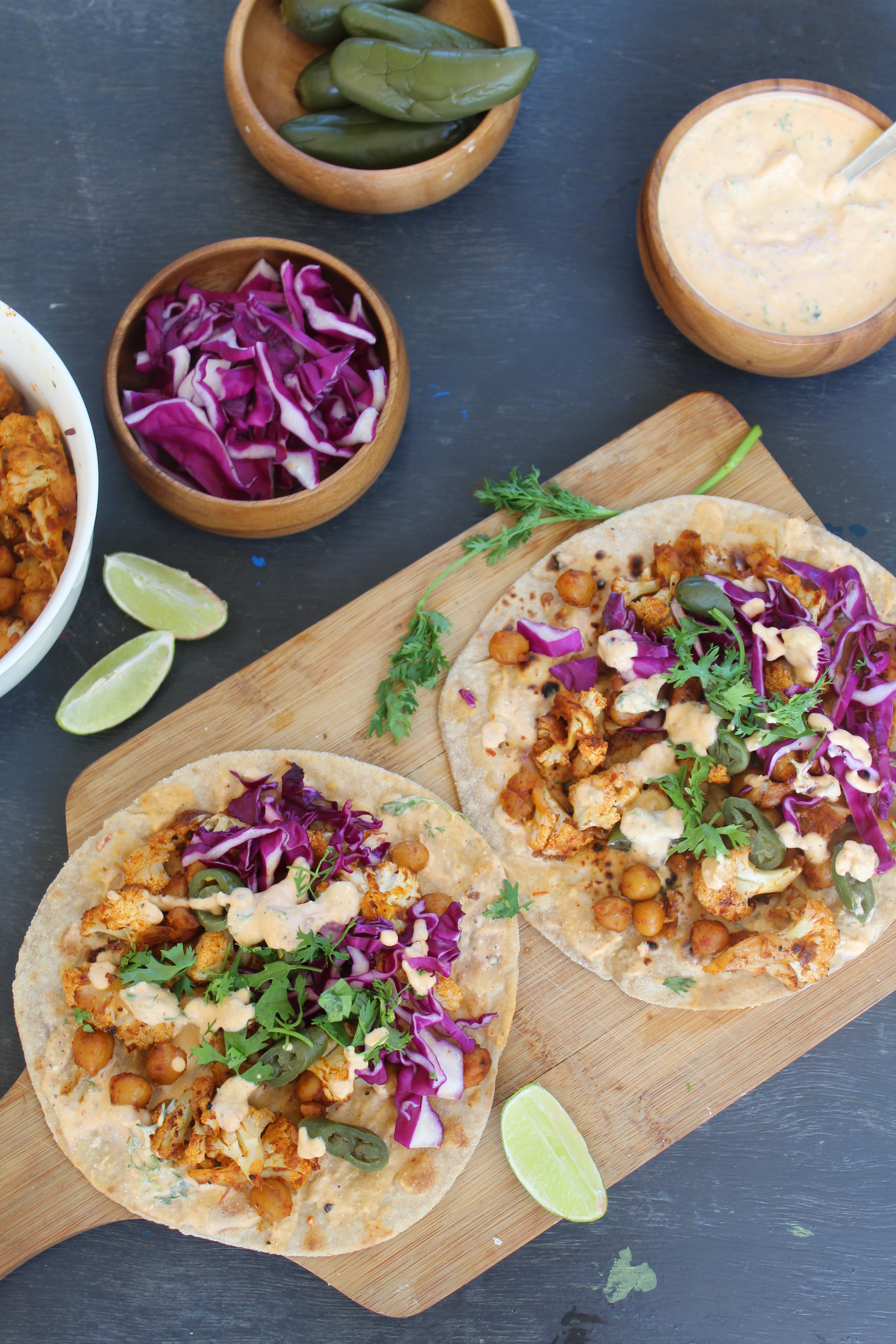 Cauliflower & Chickpeas Tacos