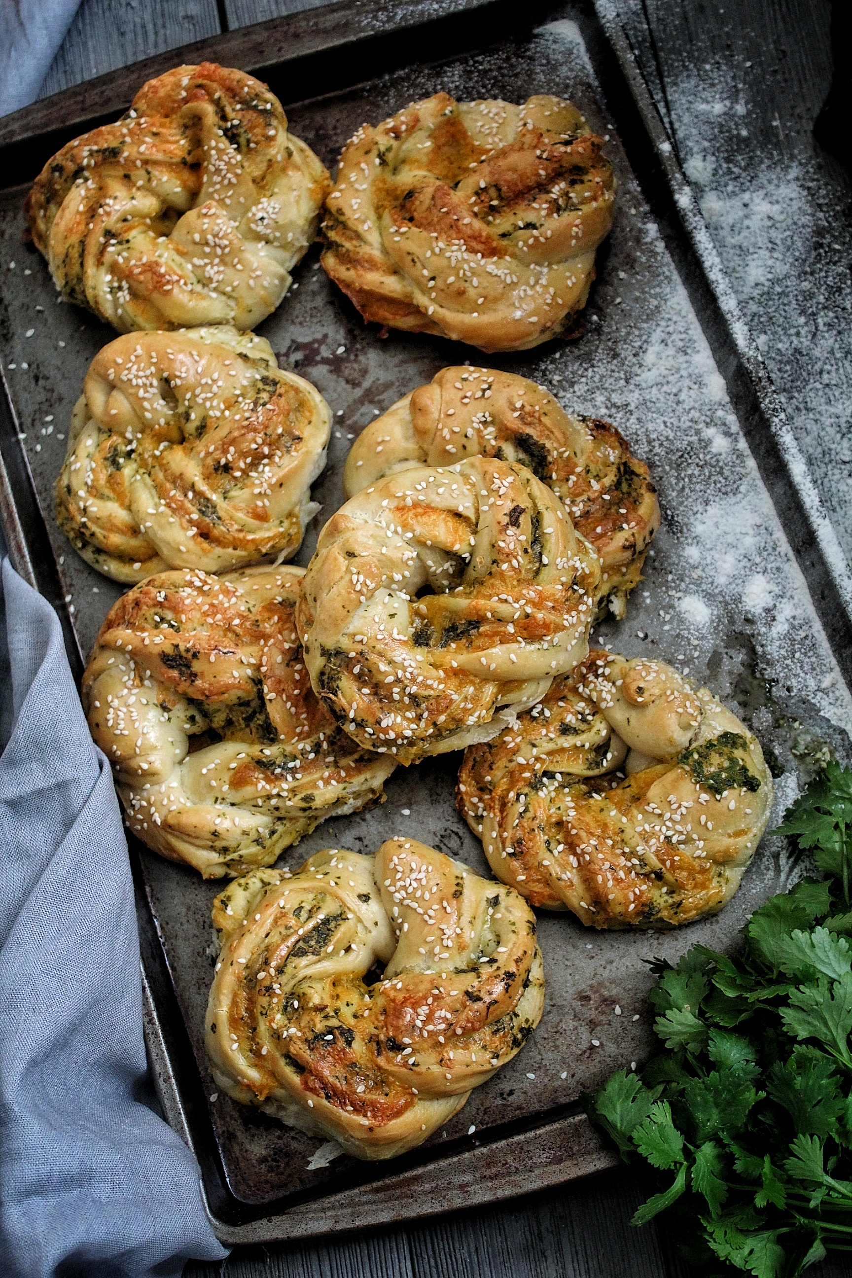 Mint Chutney Braided Bread