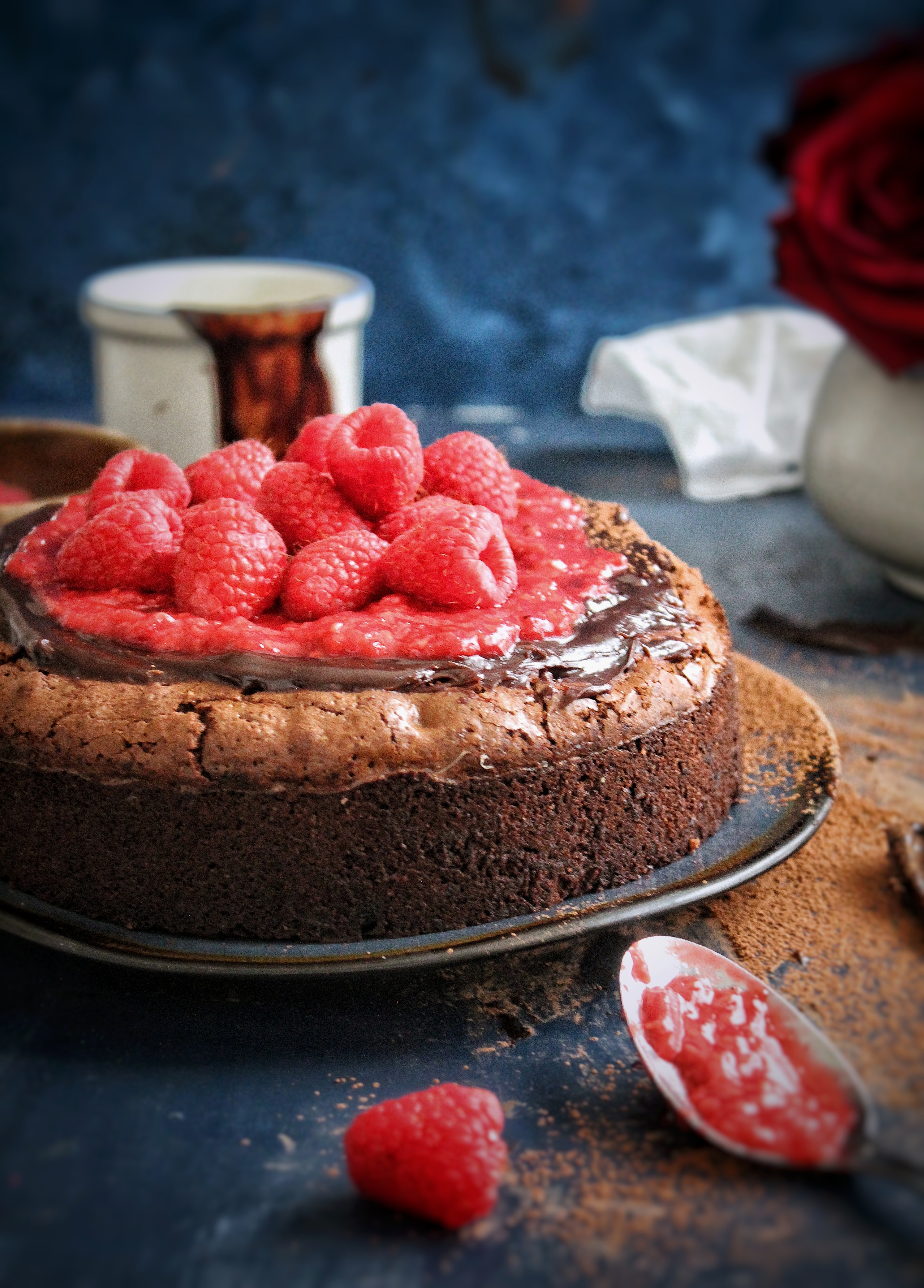 Dark Chocolate Brownie Cake